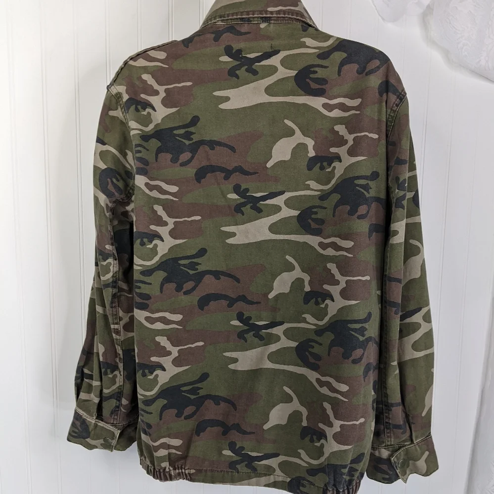 TOPSHOP Camo Field Utility Jacket Sz 4 - Picture 9 of 13